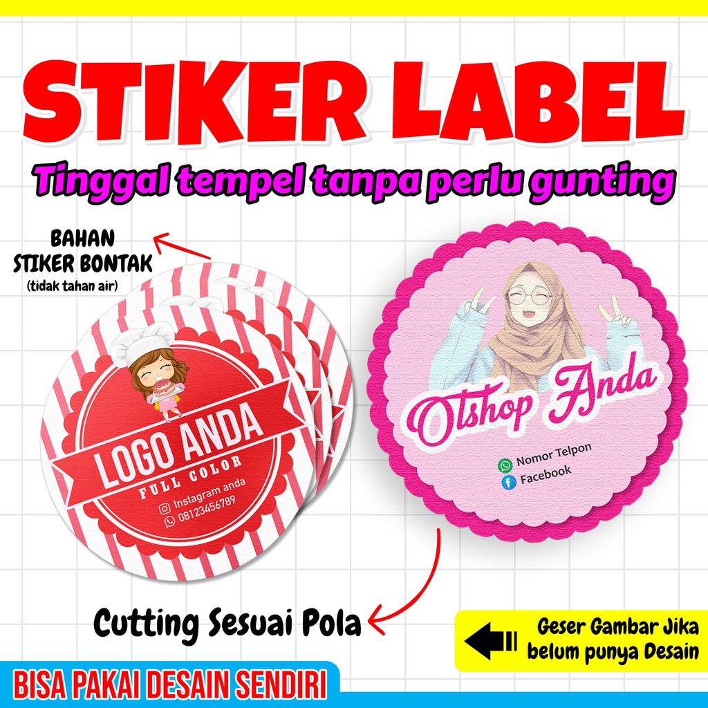 

STIKER LABEL KEMASAN / MAKANAN / MINUMAN TINGGAL TEMPEL