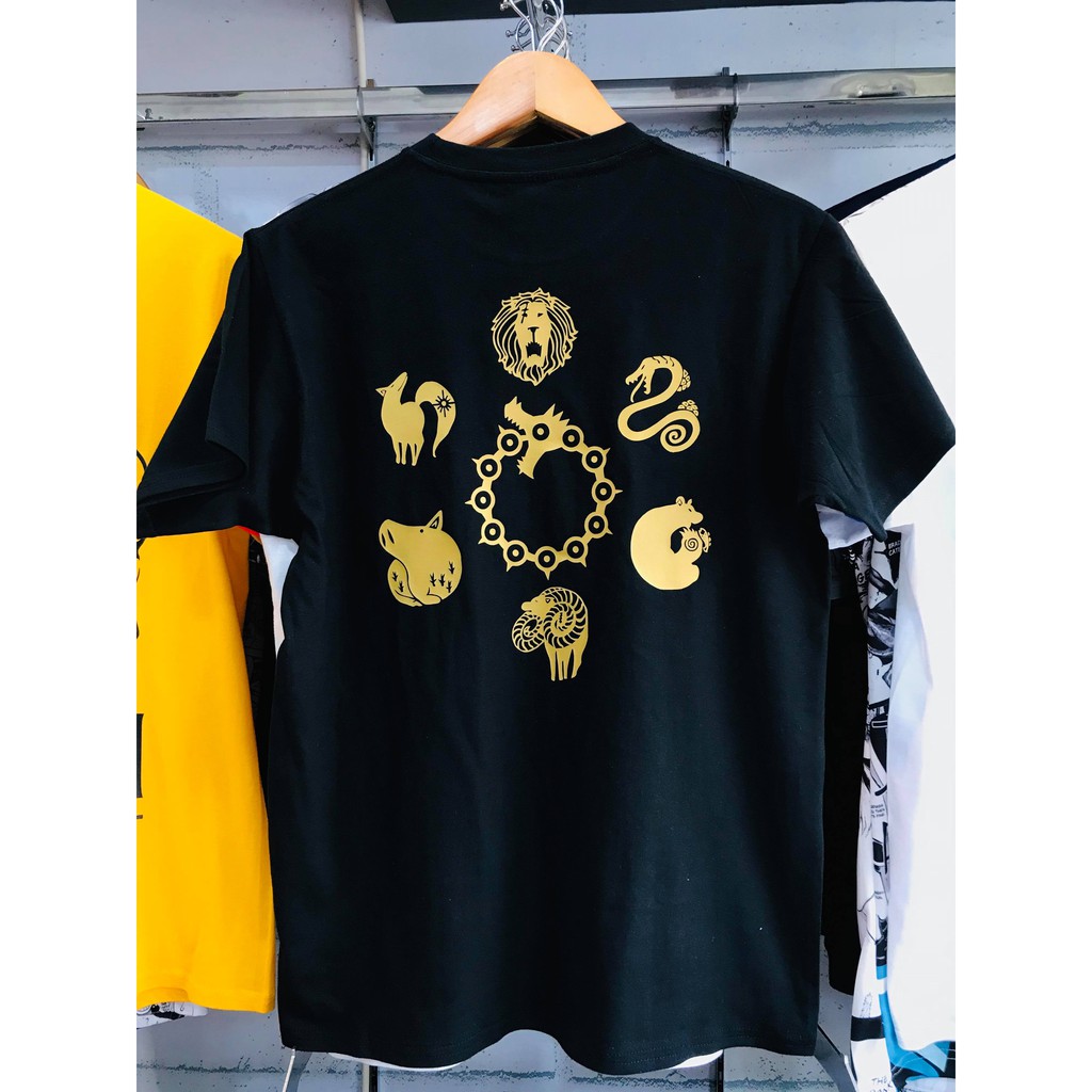 Kaos Anime Seven Deadly Sins Gold Nanatsu No Taizai Tshirt Anime Manga Wibu Otaku Unisex