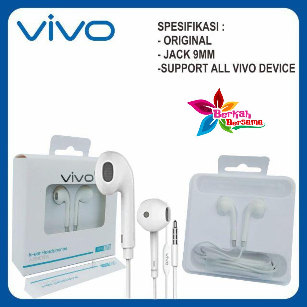 BM044 R11 Handsfree Headset Hf earphone Oppo dan Vivo packing original  Superbass +mic BB2502