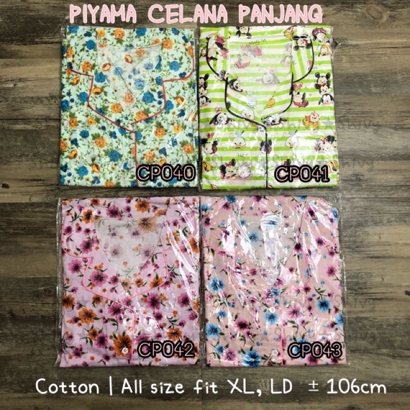 [BEST SELLER] SET PIYAMA CELANA PANJANG WANITA DEWASA PIYAMA LUCU PIYAMA MOTIF MURAH PIYAMA KATUN