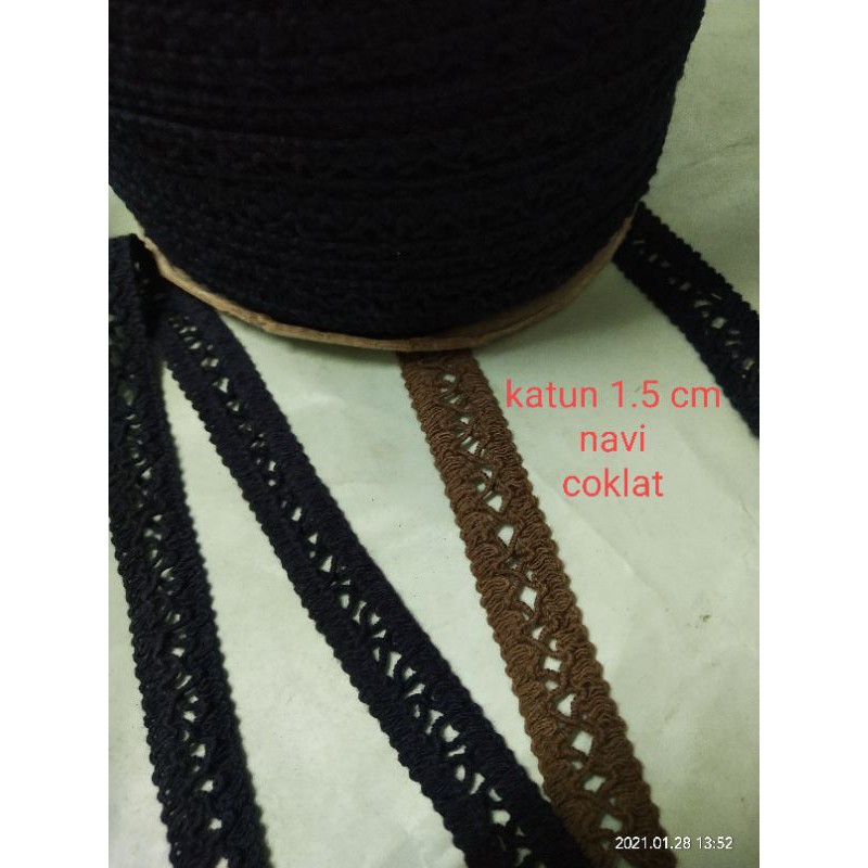 Renda katun tengahan renda kait renda rajut renda pita renda coklat renda kecil renda silang