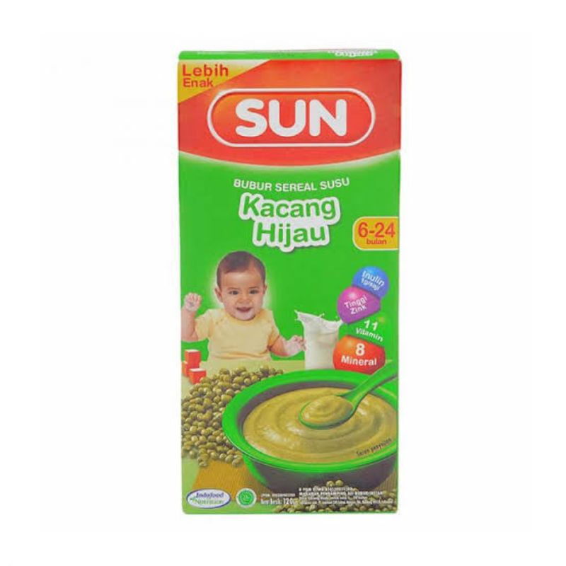 SUN Bubur Bayi SACHET 20gr 6+ Bulan   - SunBubur Sun 6+ Kemasan Ekonomis Pack Saset Renceng - Sun Bubur Seral Baby - Bubur Instan Bayi - Bubur Siap Saji