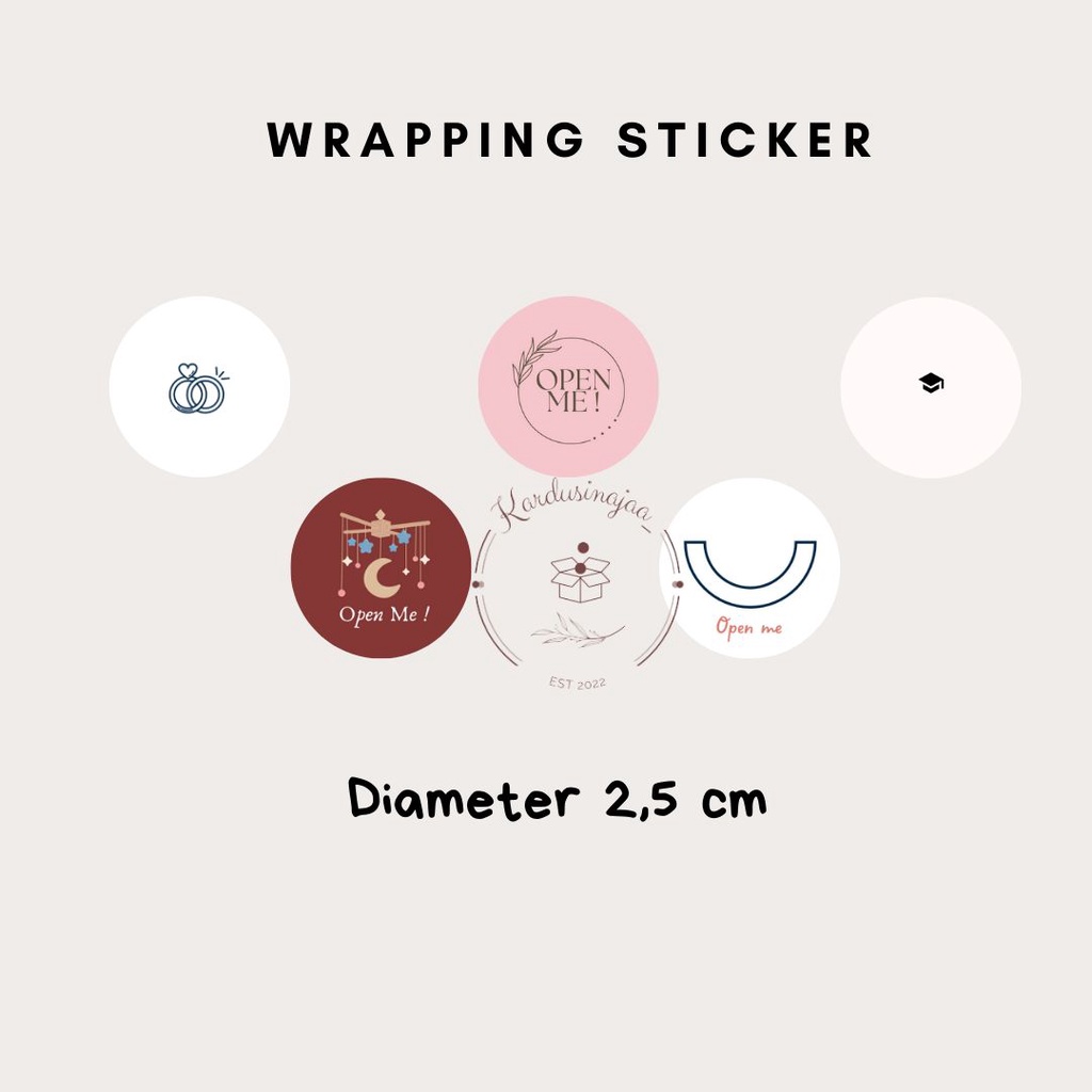 

WRAPPING STICKER SEGEL OPEN ME STICKER SEAL 2,5