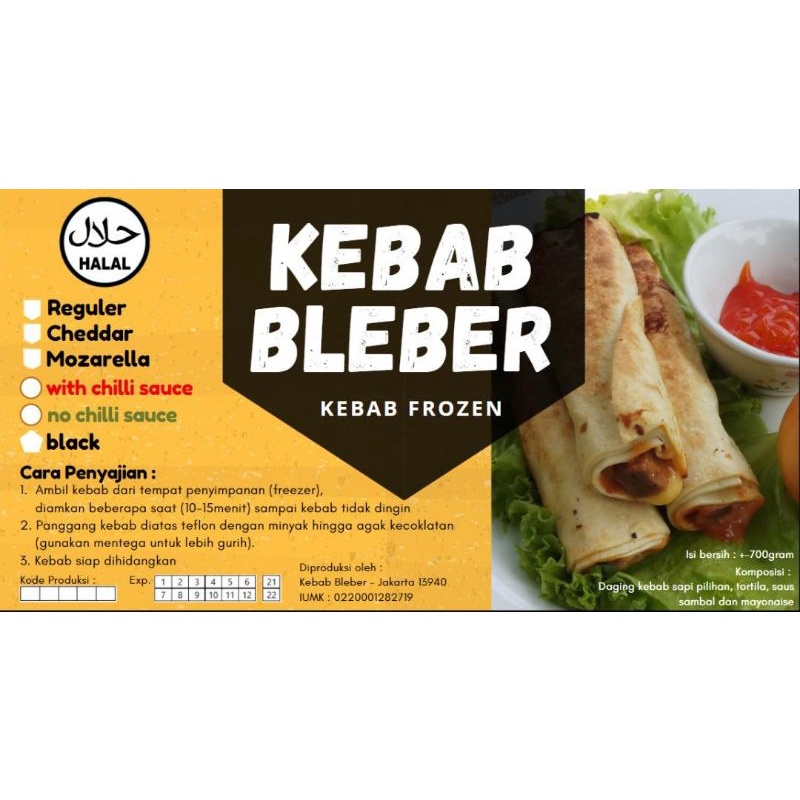 

Kebab bleber chedar