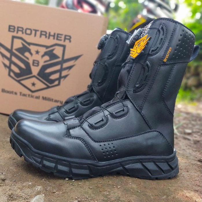 SEPATU PDL TALI PUTAR BROTRHER KULIT ASLI SEPATU PDL TNI POLRI SECURITY SATPAM SEPATU BOOTS