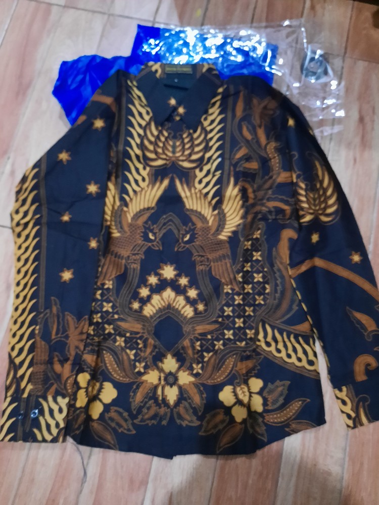 Batik Solo Wirabumi Sogan Panjang Kemeja Pria Slimfit Katun Primisima Full Furing