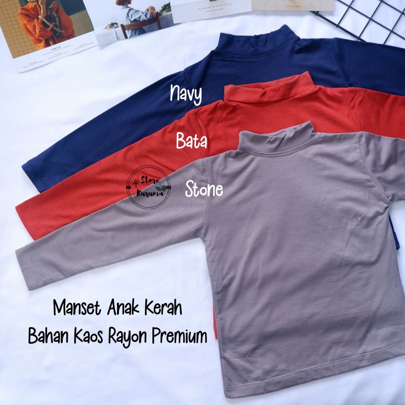 MANSET ANAK KERAH USIA 5-7tahun size XL Bahan Rayon Premium