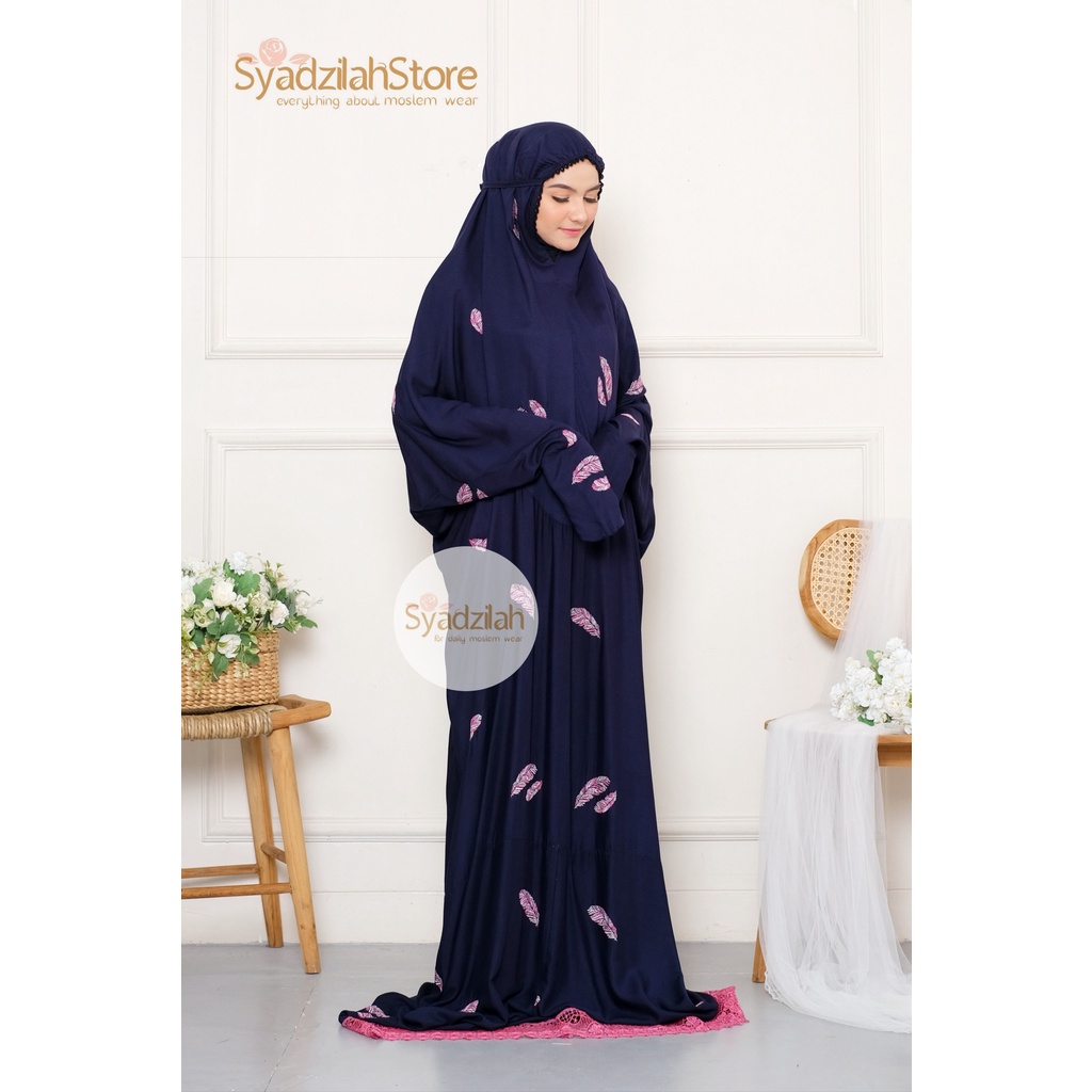 SYADZILAH - Mukena Terusan Dewasa Bordir Maulida Katun Rayon