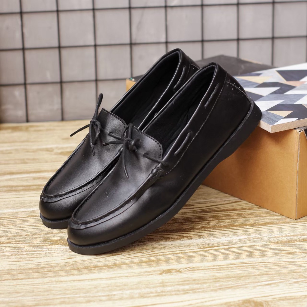 FATIMAHSHOES - Sepatu Formal Kerja Pria Kulit PU Hitam