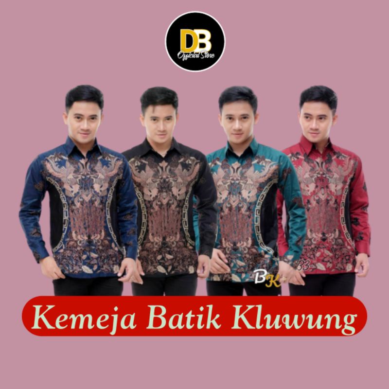 Kemeja Batik Pria Lengan Panjang Motif Kluwung M L XL XXL / Baju Batik Pria / Baju Koko Hadroh / Murah / Hem Batik Pekalongan / Bisa COD / Atasan Batik Pria