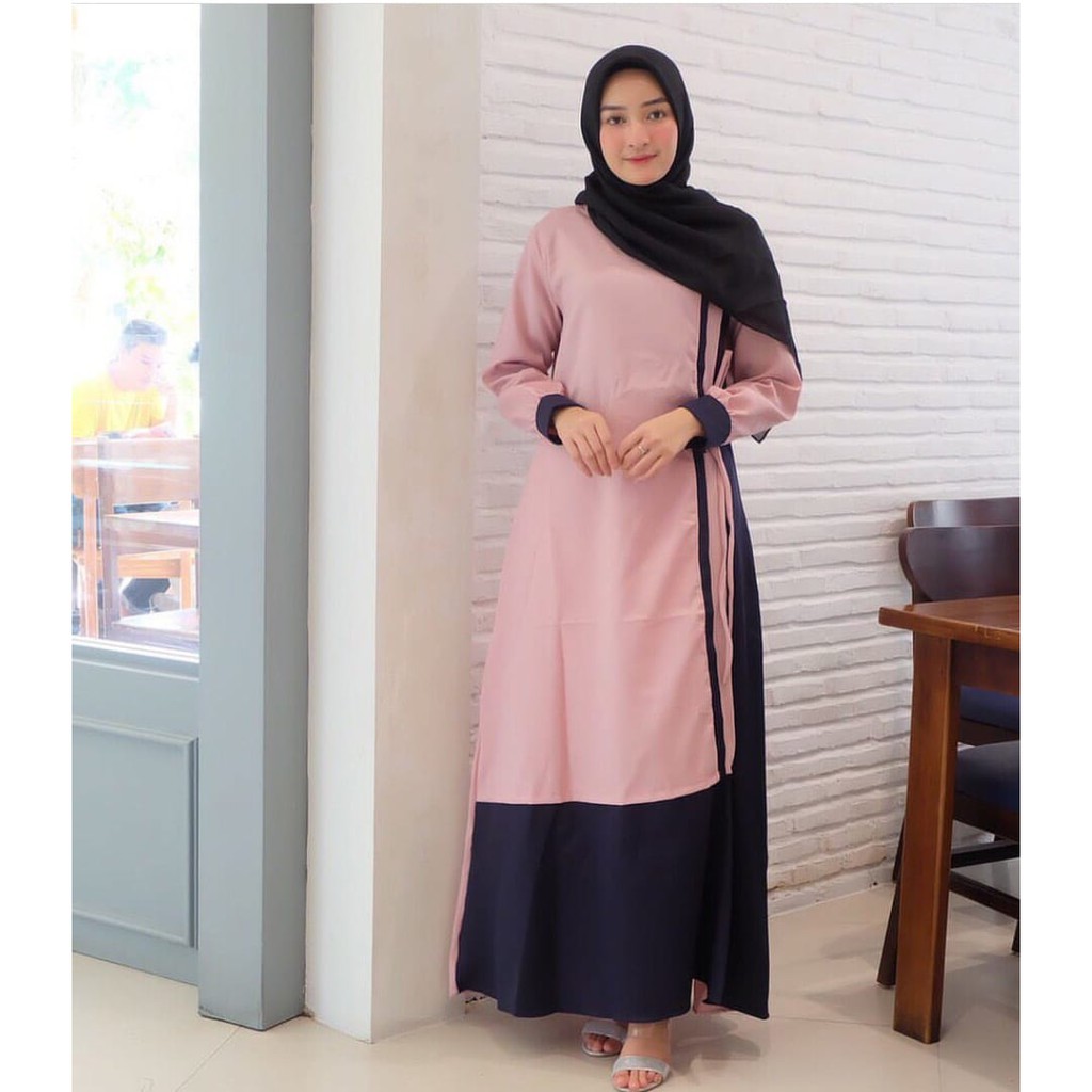 Gamis wollycrepe SABYAN 03 dan 02 baju wanita muslim fashion muslimah pakaian syari remaja hits