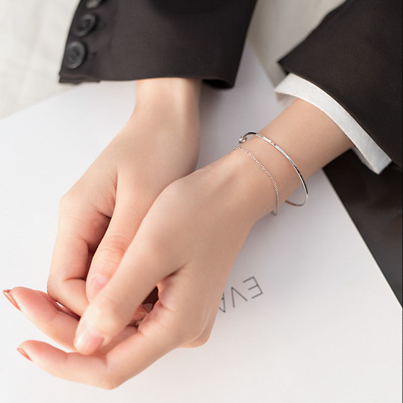 Gelang 925 Silver Double layer Warna Permen Untuk Wanita