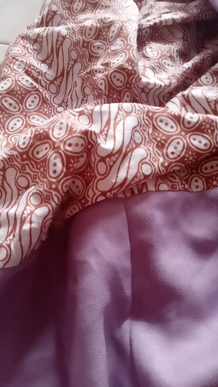 Tey-17 Batik Wanita Asj Sa Hrb026 Kenongo Kemeja Tosca Pendek