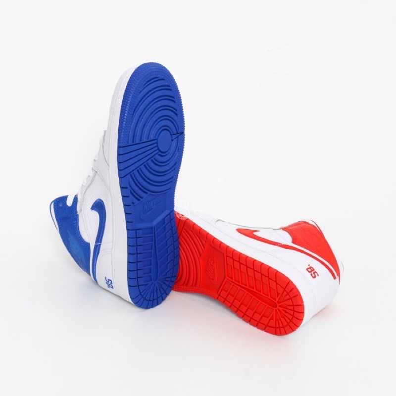 Air Jordan 1 Mid Mismatch Blue Red