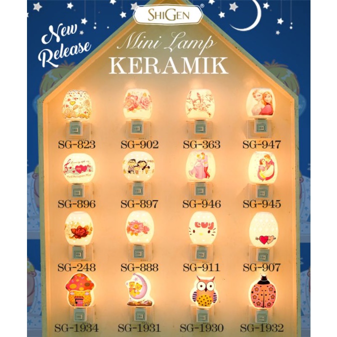 Mini lamp/Lampu Aromatherapy /lampu tidur Shigen keramik premium /souvenir kado