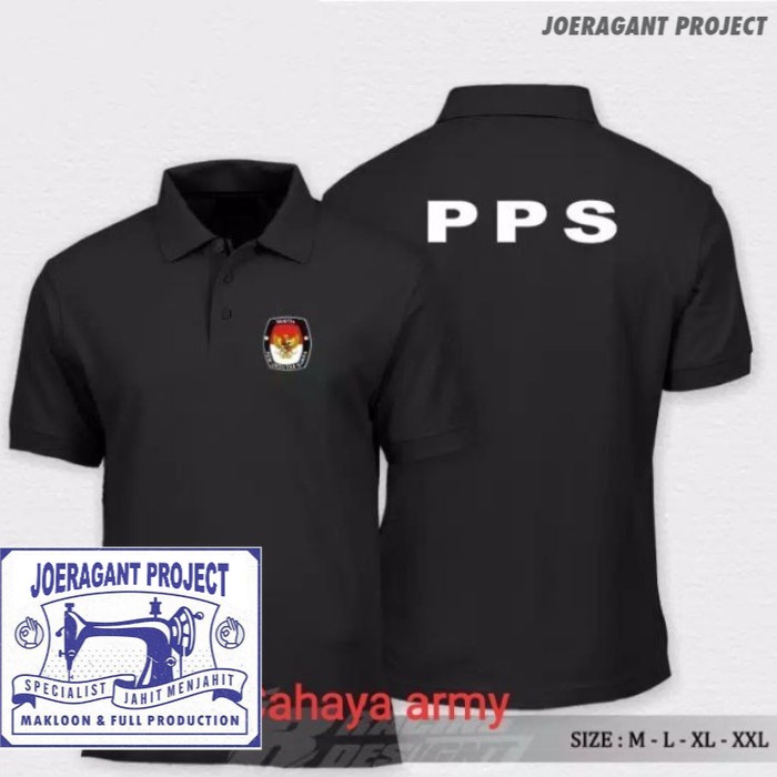 Kaos Polo Baju Kerah Distro PPS PANITIA PEMUNGUTAN SUARA polos custom JP