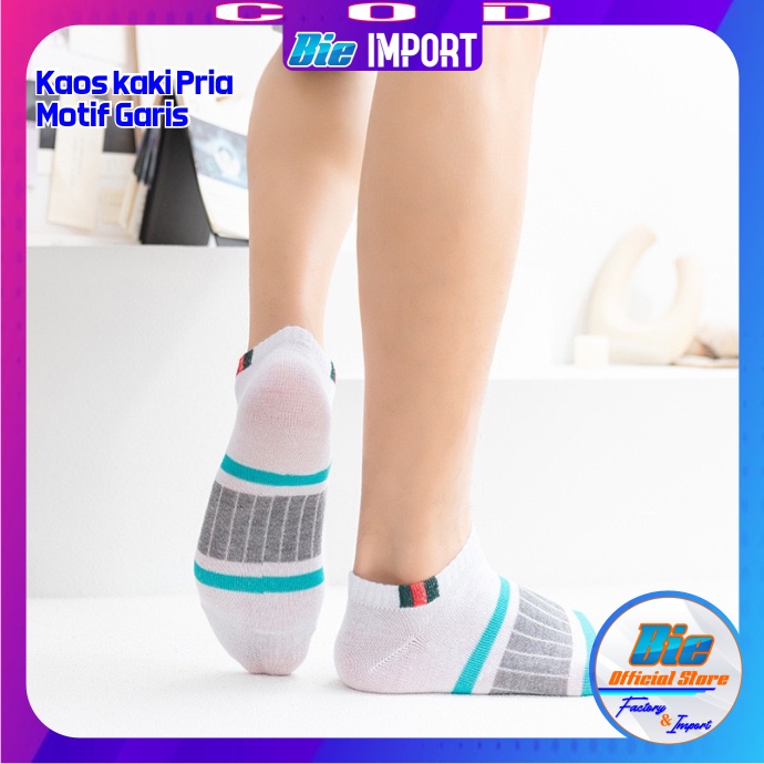 Kaos Kaki Pria Motif Garis Impor Best Seller