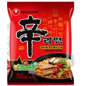 

Shin Ramyun Gourmet Spicy Soup Noodle - Mie Korea Label MUI