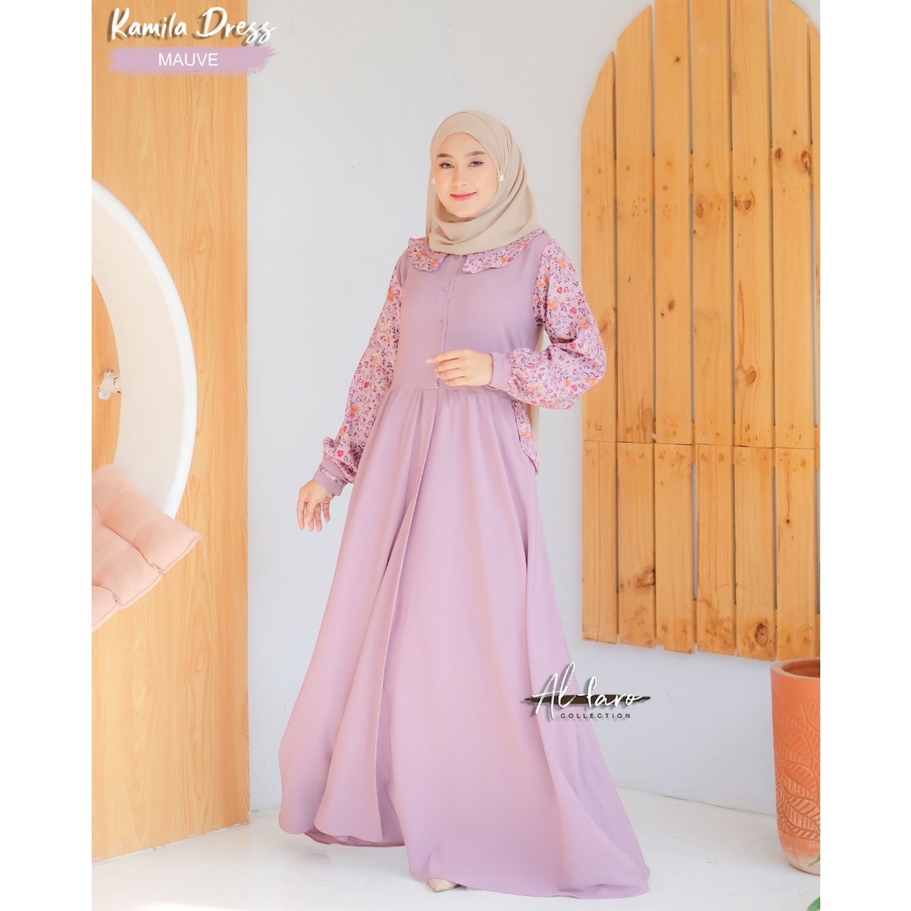 Gamis Kamila Only Dress ORI By Al-Faro dan Syakila tulip new by Aku karissa