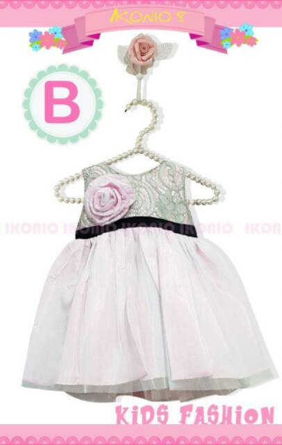 Dress anak baju pesta polos Ikonio