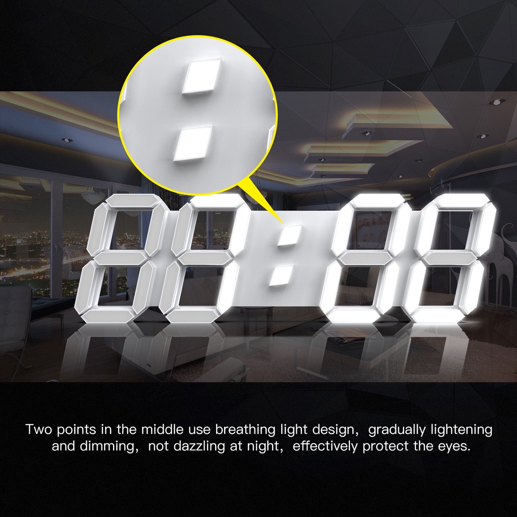 JAM MEJA LED 3D JAM DINDING ALARM MODERN MINIMALIS DIGITAL ANGKA DEKORASI MEJA PREMIUM