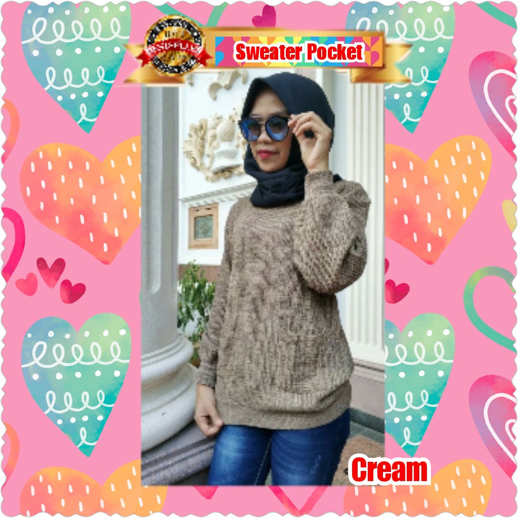 SWEATER POCKET / RAJUT PREMIUM / TERPOPULER / TERLARIS / TERMURAH