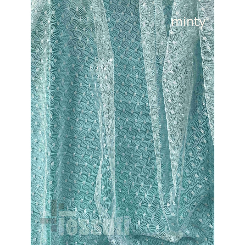 KAIN TILE HALUS DOT / BINTIK / SOFT TULLE POLKADOT-minty