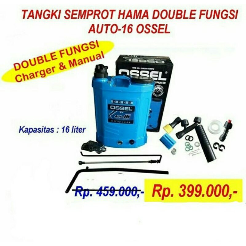 Tangki Semprot Hama double Sprayer Pembasmi Kuman dan Hama Knapsack Ossel
