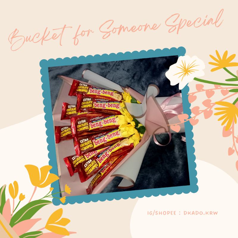 

Bucket Snack/Bouquet Snack/Gift bouquet/Hadiah Wisuda/Hadiah Sidang/Hadiah Ulang Tahun
