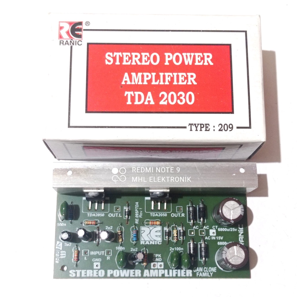 Stereo Power Amplifier TDA 2030 RANIC Type 209