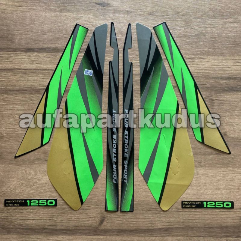Stripping strip stiker lis polet Honda GL MAX NEOTECH 1250 tahun 1996 Hijau striping les gl max neot