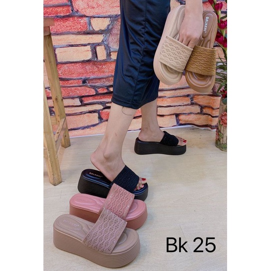 Sandal wedges import balnani BK-25