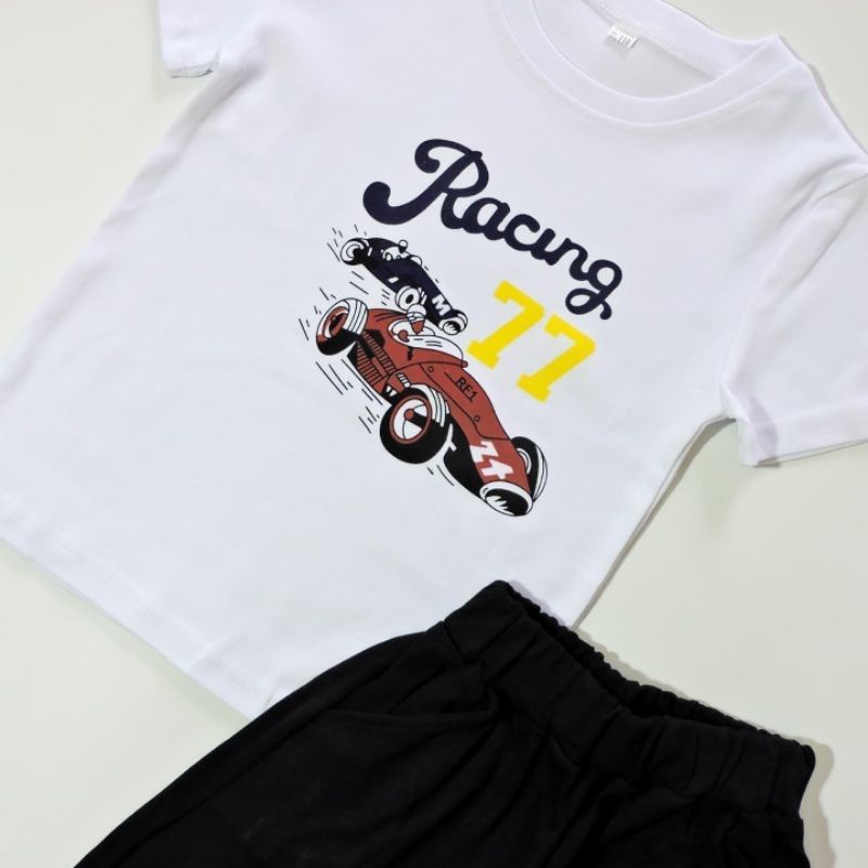 SETELAN ANAK IMPORT RACING 77 STELAN LAKI LAKI/COWOK PREMIUM BAJU ANAK FASHION HARIAN KEREN DISKON