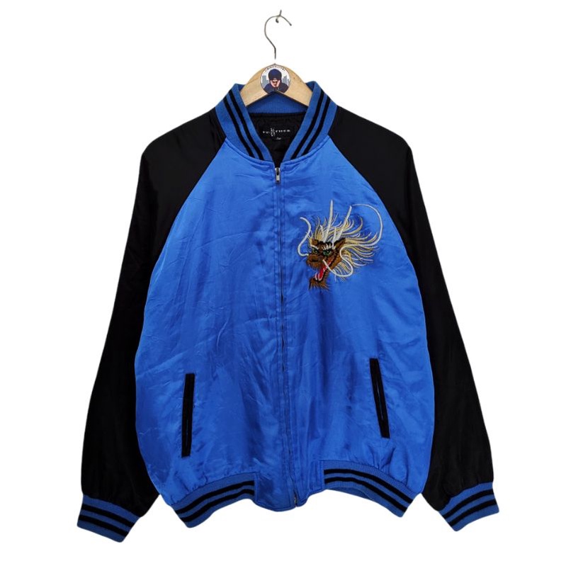 jacket sukajan dragon blue black termurah