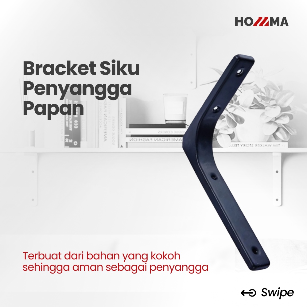 Bracket Siku Dinding Penyangga Papan Kayu