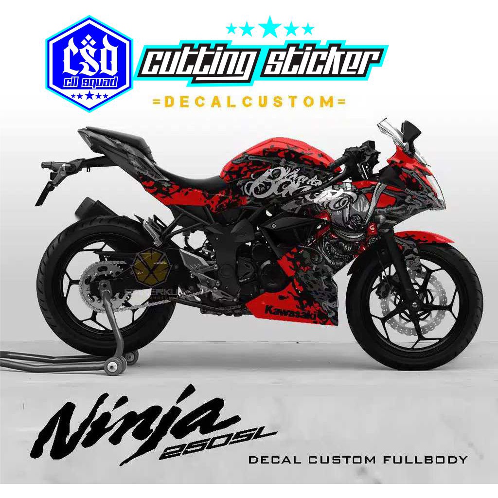 Decal ninja mono / striping ninja 250 mono / decal ninja mono full body