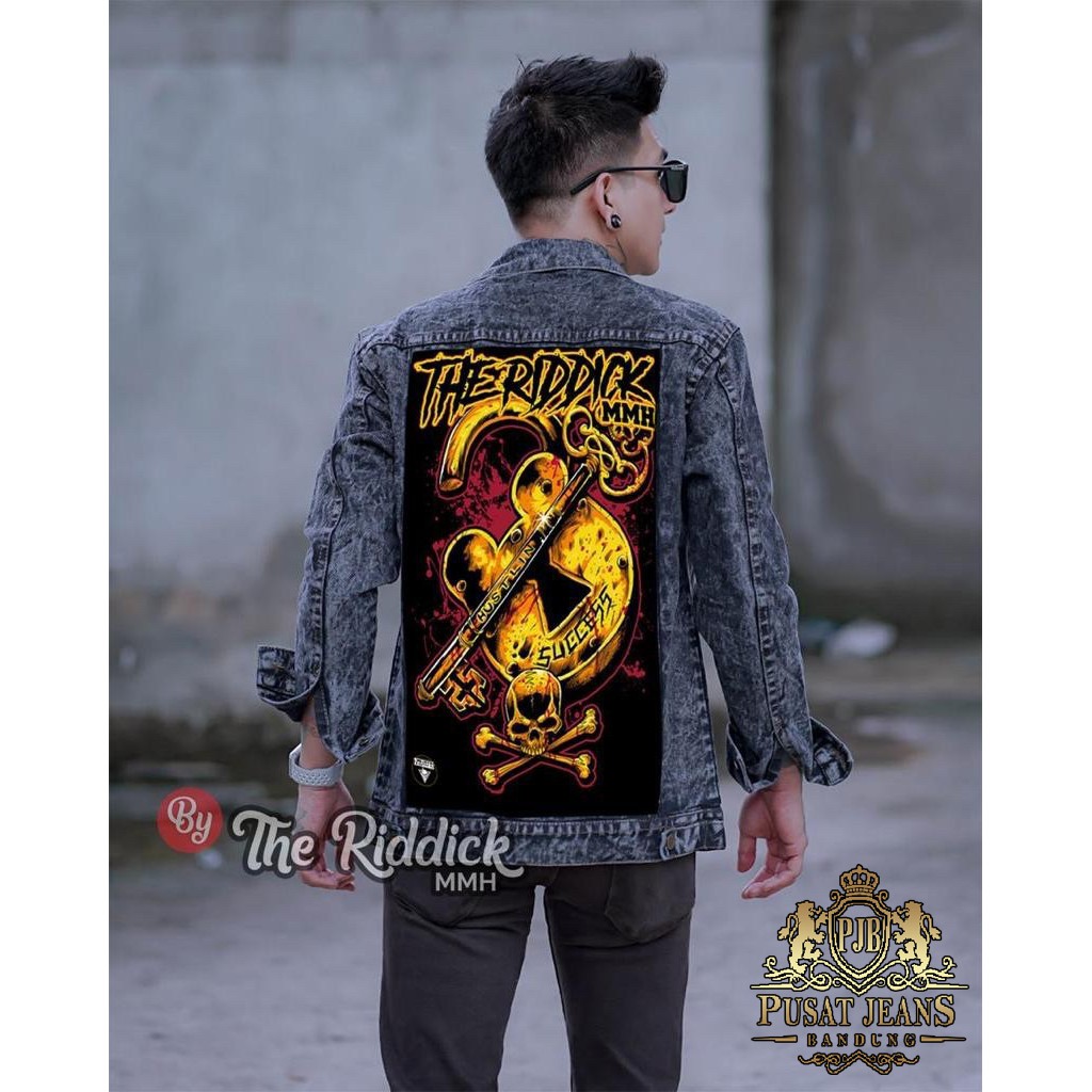 RCL - JAKET JEANS PRINTING PRIA-JEANS DENIM-JEANS COWOK-JAKET JEANS GAMBAR-JAKET