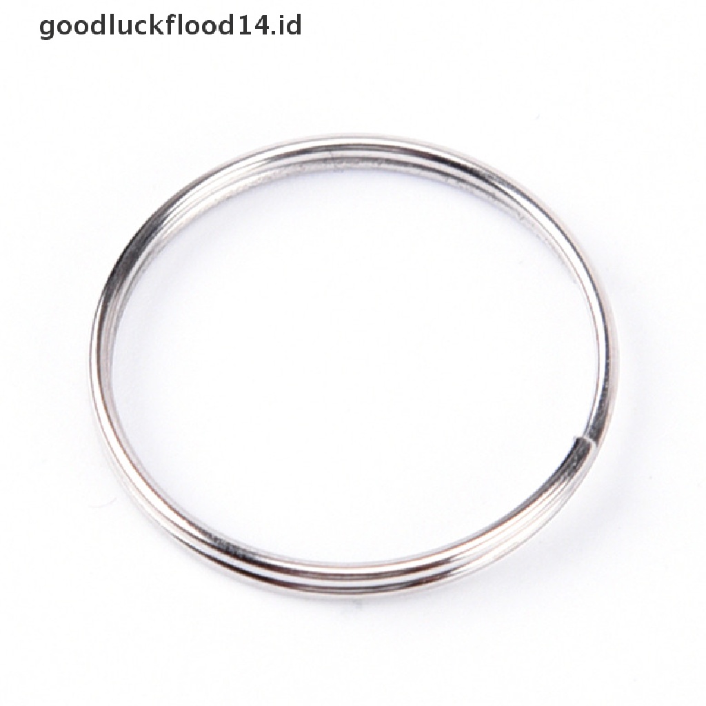 [OOID] 10pcs Steel Keyring Split Key Rings Nickel Hoop Ring Nickel Plated Steel Loop ID