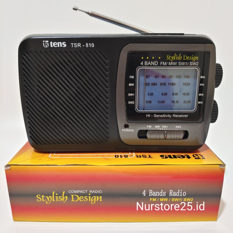 RADIO TENS TSR-810 FM AM MW SW1 SW2 4 BAND RADIO PORTABLE/RADIO PORTABLE TENS TSR-810 4 BAND FM AM M