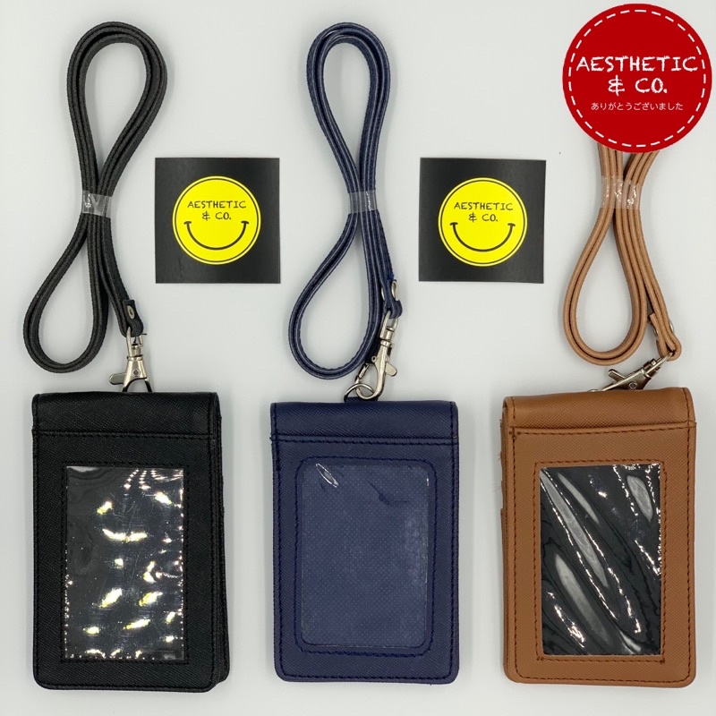 

Lanyard ID Card Name Tag Kulit Dompet Holder Magnet - Premium V.01
