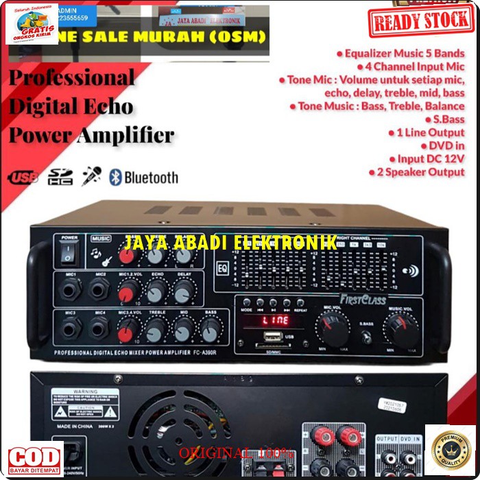 G485 FIRSTCLASS AMPLI BLUETOOTH POWER AMPLIFIER BLUETOOH EQUALIZER MIXER BLUETOOTH KARAOKE BLUETOOTH MIXING AMPLI USB MP3 PLAYER AUDIO SOUND AC DC PRO AUX DJ MP3 BISA BLUETOOTH KE SEGALA MEREK HANDPHONE AC DC BISA JUGA DI PAKE DI MOBIL PAKE AKI