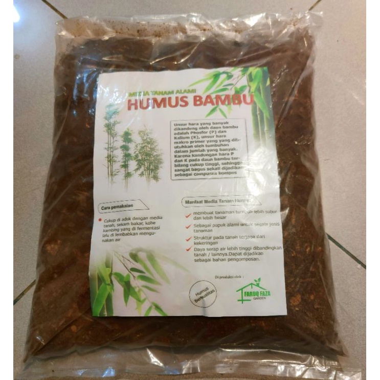 media tanam alami humus bambu berkualitas isi 2,5 kg