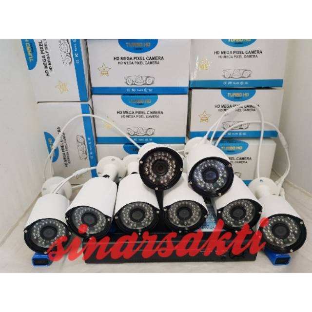 PAKET CCTV 5MP AHD 8 CHANNEL 1080P FULL HD KOMPLIT TGGL PASANG MURAH BAGUS GARANSI