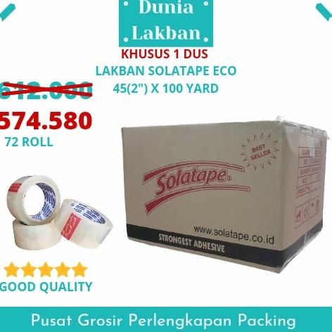 

LAKBAN BENING COKLAT SOLATAPE ECO 2" 100 YARD KUALITAS DAIMARU CARTON