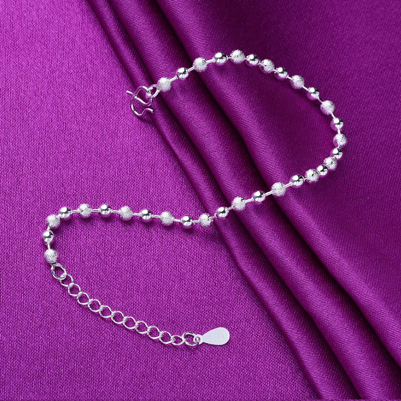 925 silver Double layer Women Bracelet Anklet Charm Accessories Chain Jewelry Gift