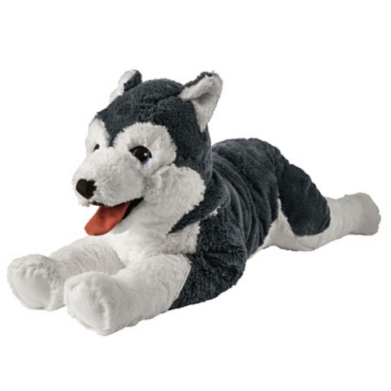 Livlig Ikea Boneka Anjing Siberian Husky Mainan Lunak Uk 57 Cm