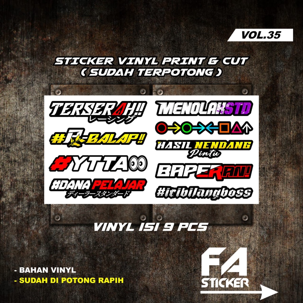 Stiker Racing 2 TAK HEREX PSKNMTC PROSTREET Stiker Motor