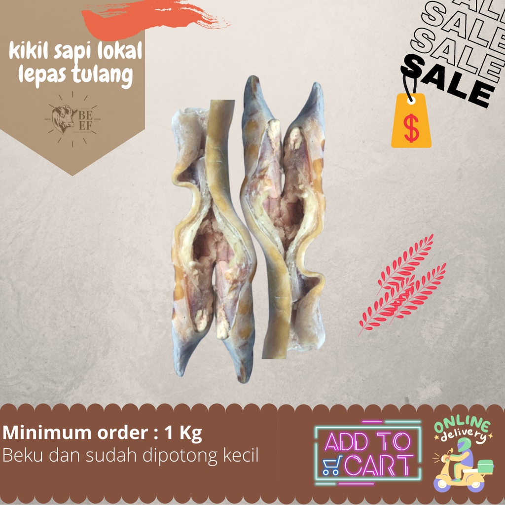 

kikil sapi lokal lepas tulang 1 kg (1000gr)