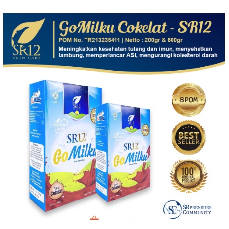 GOMILKU SR12 SUSU KAMBING ETAWA IKAN GABUS DAUN KELOR MADU STAMINA USIA BATITA SAMPAI LANSIA-COKLAT