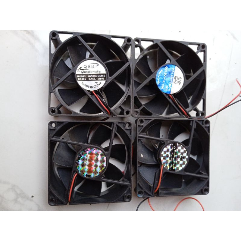 kipas dc kipas 12v copotan psu komputer 8x8cm